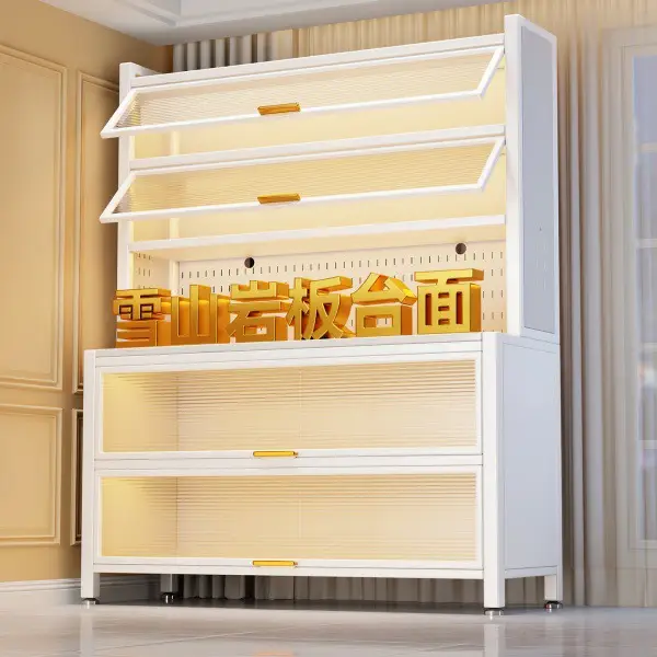 Multi-functional flip-type dust-proof metal storage cabinet